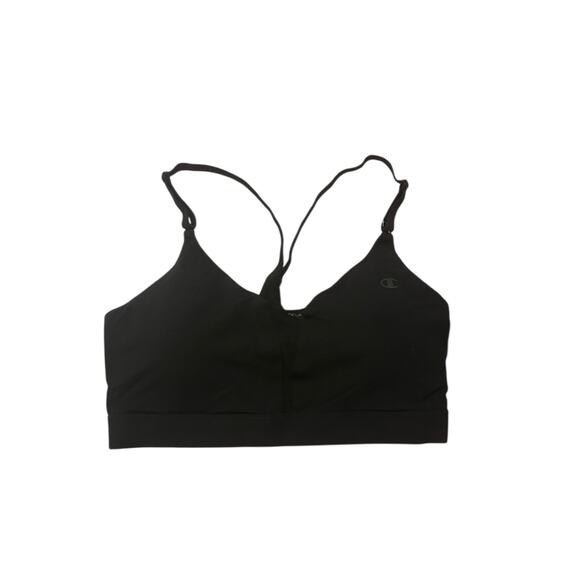Champion Women's Medium Moisture Wick Black Soft Touch Light Support Sports Bra - Picture 3 of 14